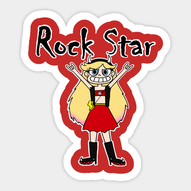 Rock Star! (against the forces of evil) Sticker by Ori